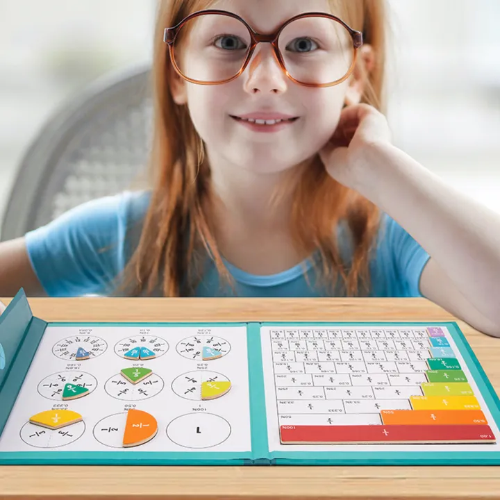Montessori Toys Children Magnetic Fraction Math photo 4