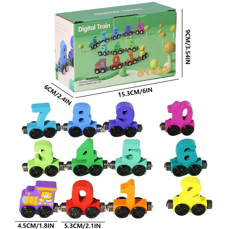 Wooden Digital Colourful Number Train photo 3