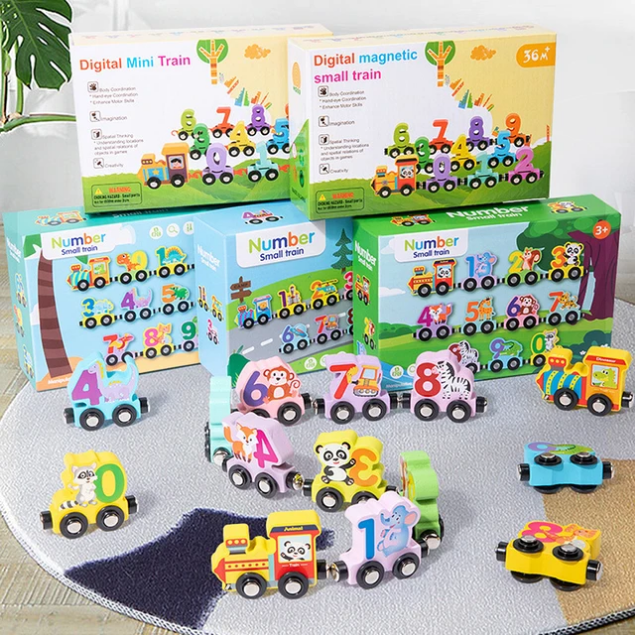 Wooden Magnetic  Number Train photo 2