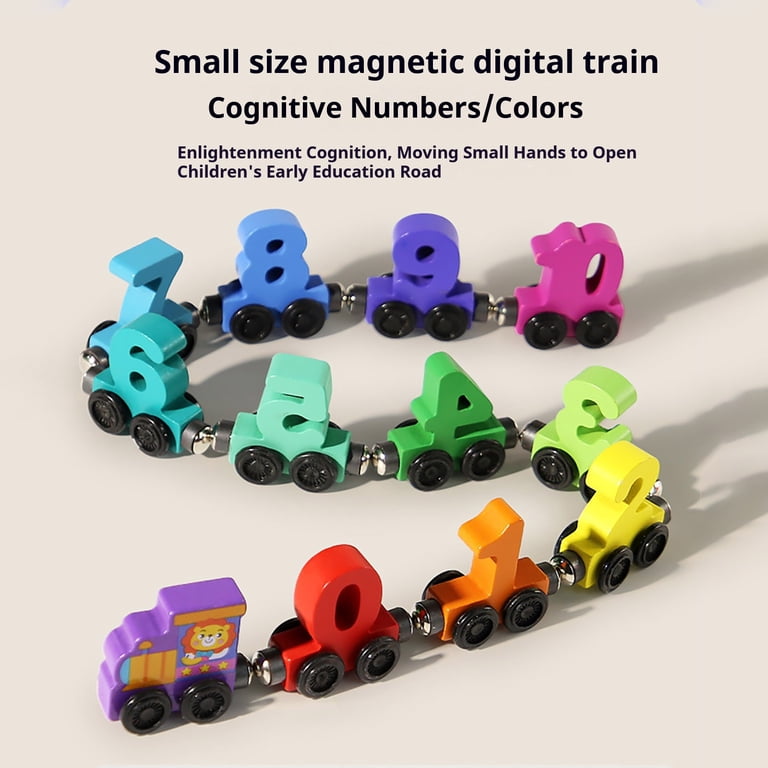 Wooden Digital Colourful Number Train photo 2