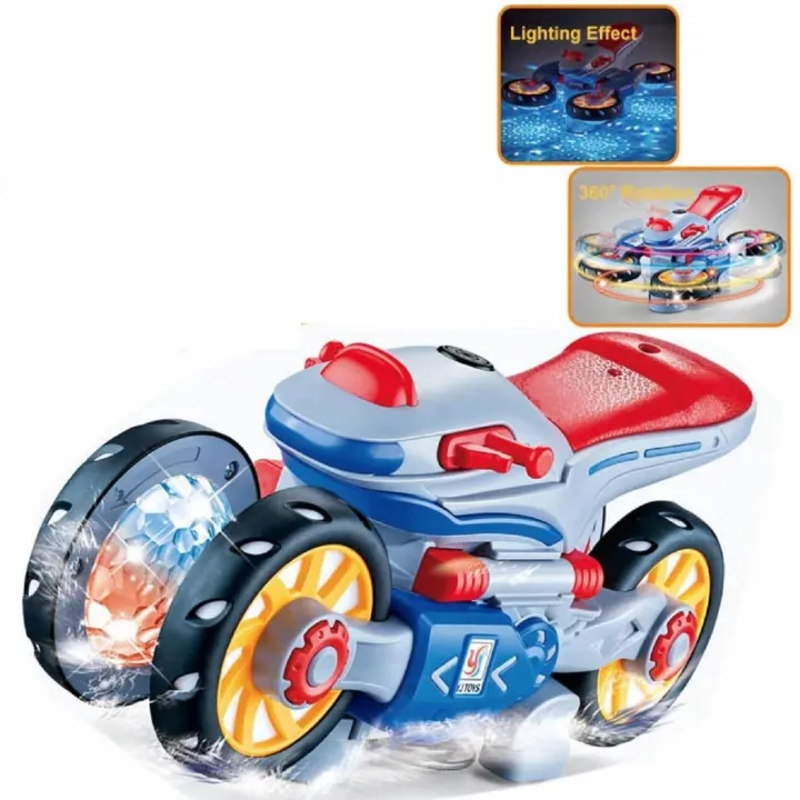 Musical Stop Motor 360° Rotating Spinning with Sound & Light Four Wheel Toy, photo 3