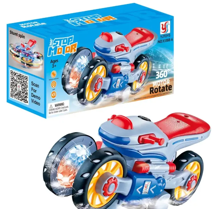 Musical Stop Motor 360° Rotating Spinning with Sound & Light Four Wheel Toy, photo 2