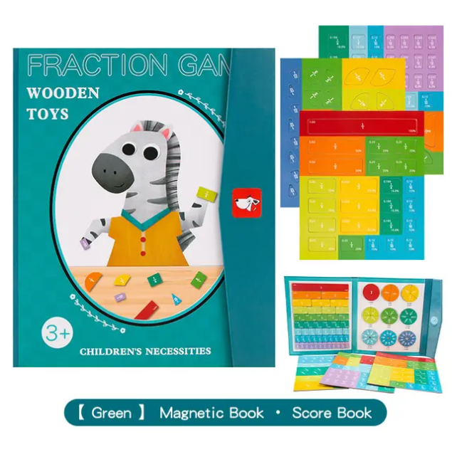 Montessori Toys Children Magnetic Fraction Math