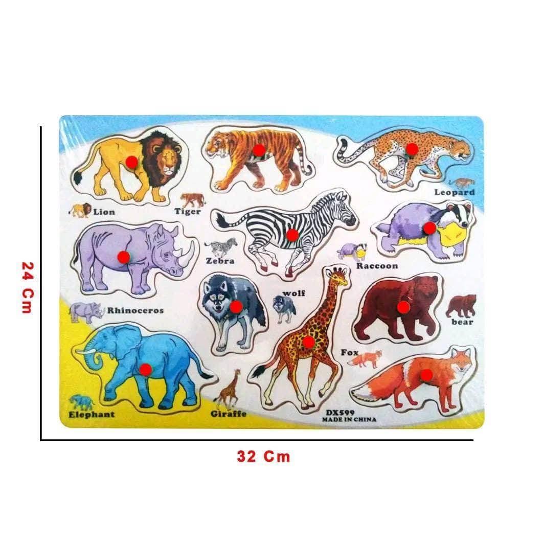 Wooden Animal Puzzle Set – Montessori Educational Toy for Toddlers