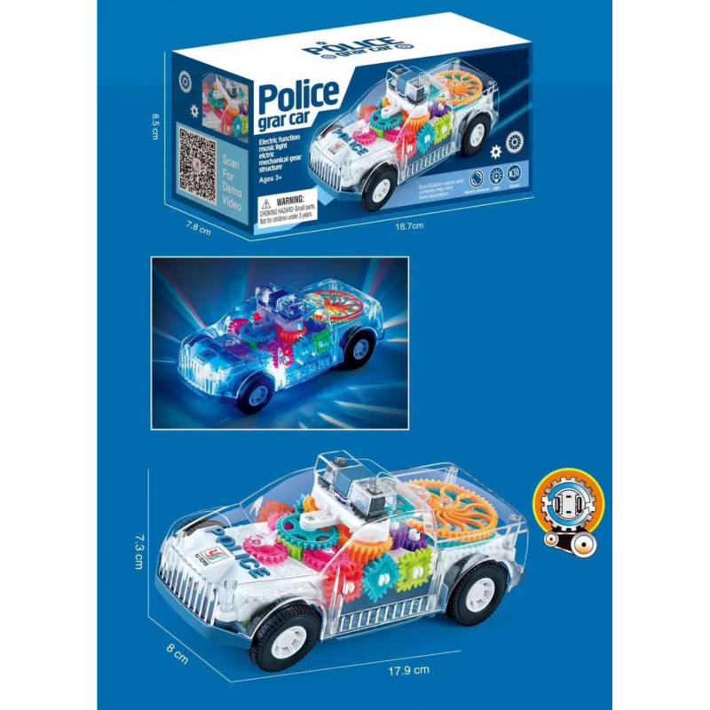 Concept Electric Police Car Toy With Light Music Luminous Flashing Toy