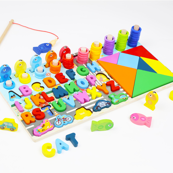 Directly Supplied from the Manufacturer, Educational Toys for Young Children, Digital Assembly Blocks, Early Education Puzzles, Magnetic Fishing Number Board