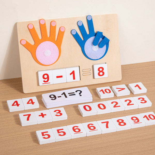 Children's Digital Teaching Aids Kindergarten Learning Addition and Subtraction Palm Finger Mathematics Cognitive Educational Arithmetic Toys