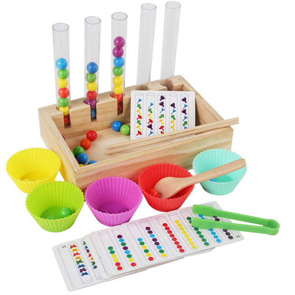 Children's Bead Clip Concentration Training Picking up Beans Kindergarten Sensory Integration Thinking Toys Attention Fine Movement Teaching
