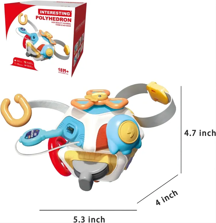 Montessori Sensory Toys Baby Busy Cube Activity Travel Toy Educational Learning Fidget Toys for Fine Motor Skills Children