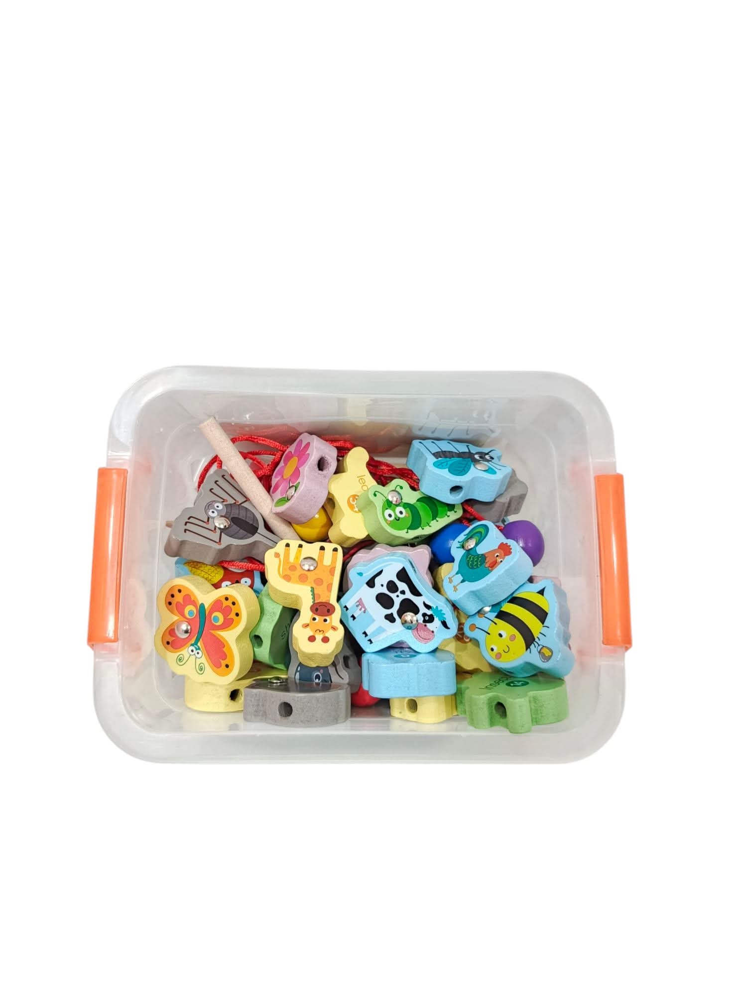 Montessori Educational Wooden Lacing Beads Toy