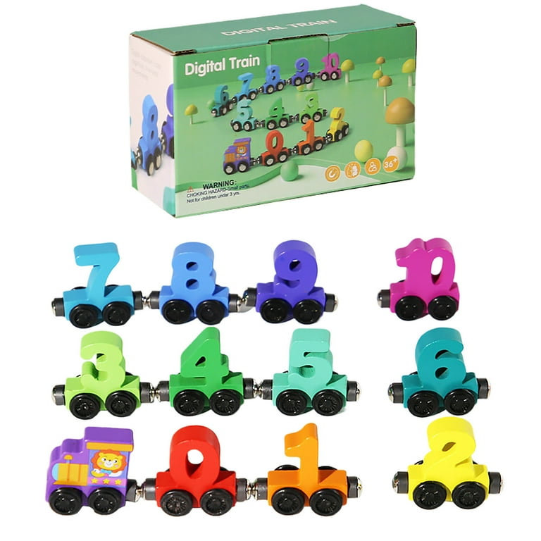 Wooden Digital Colourful Number Train