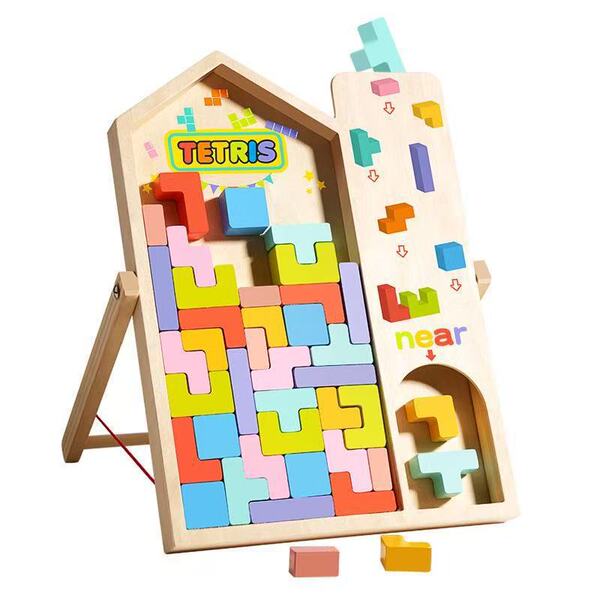 Children's Educational Early Education Multi-Functional Tetris Puzzle Three-Dimensional Building Block Game Manual Brain Educational Toy