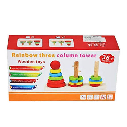 Rainbow Three Column Tower – Toyz Fun