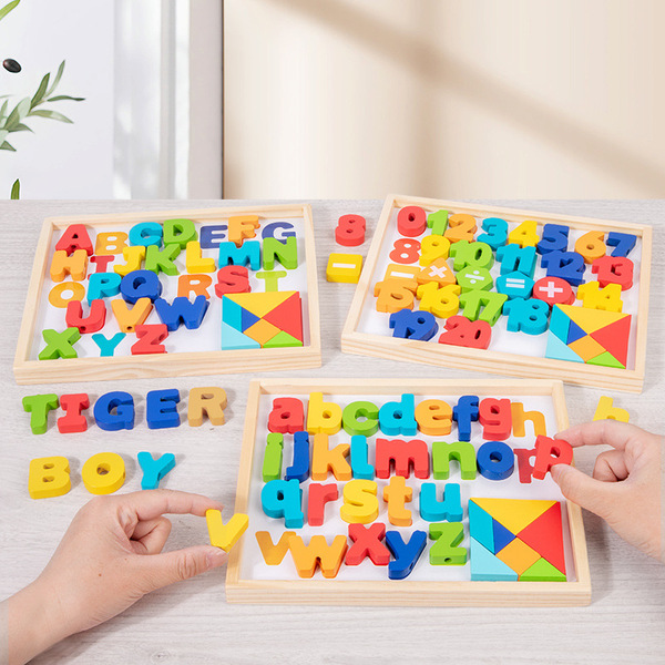 Early Education Children's Digital Alphabet Stringing Blocks Drawing Board Arabic Russian Multiple Creative Educational Boards
