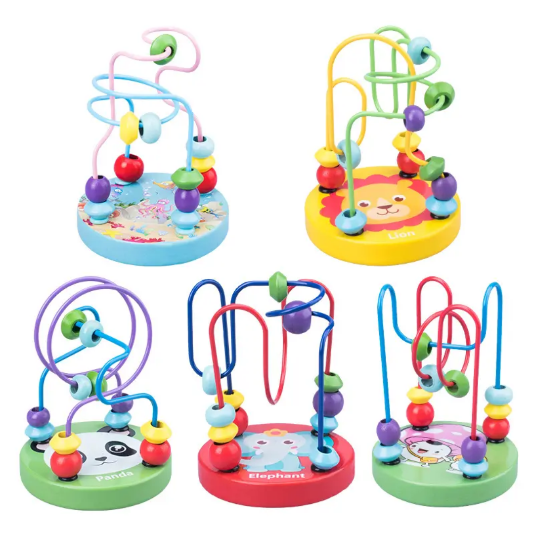 Mini Cartoon Animals Small Beads Infant Early Education Wooden Toys for 1-4 Years Old Early Education Educational Children's Toys